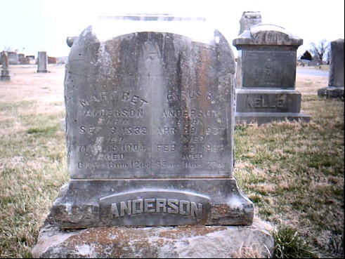 gravestone of Cyrus Anderson