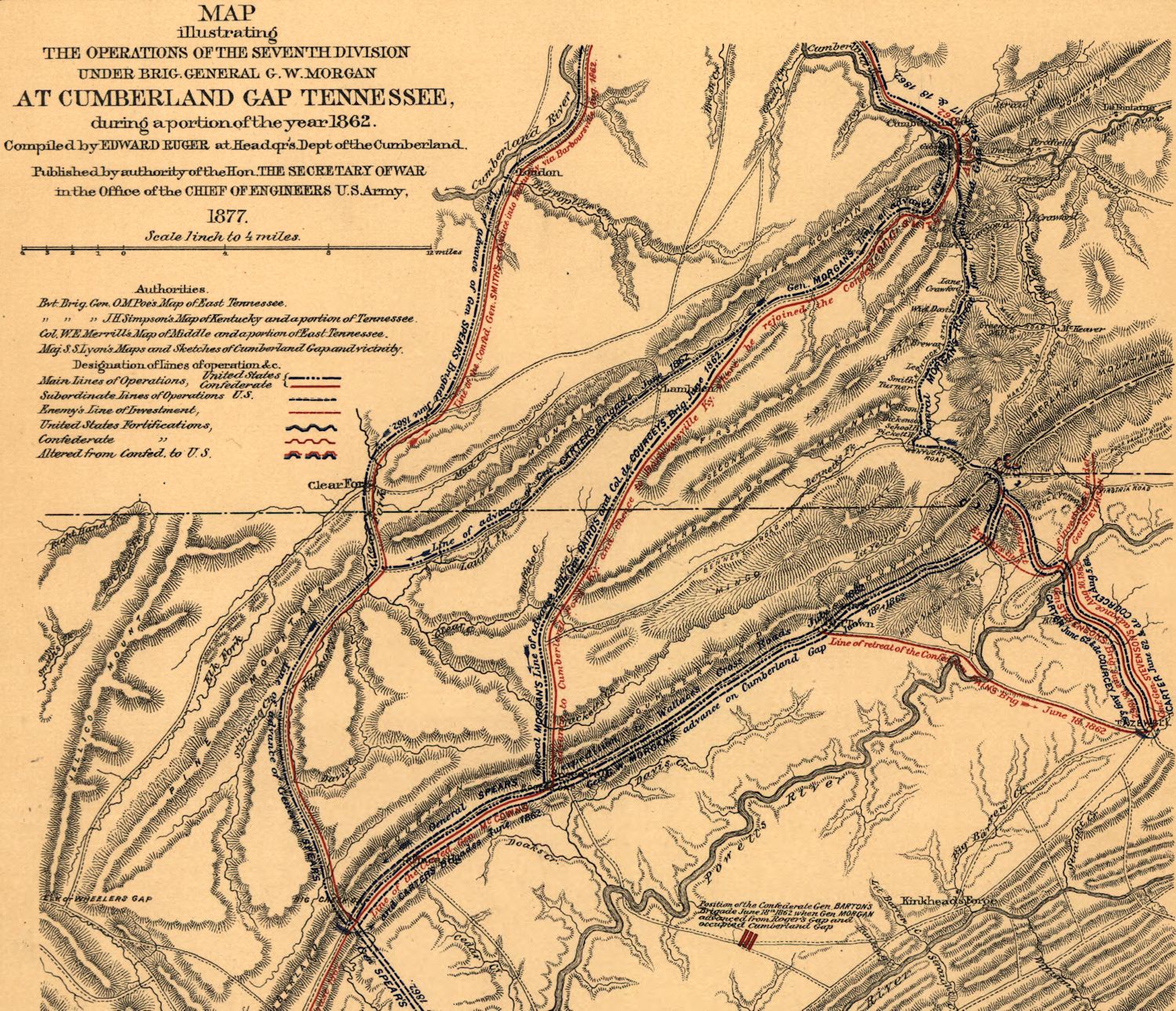 Map of Cumberland Gap