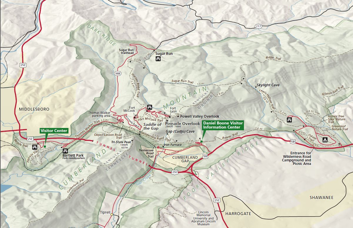 Map of Cumberland Gap