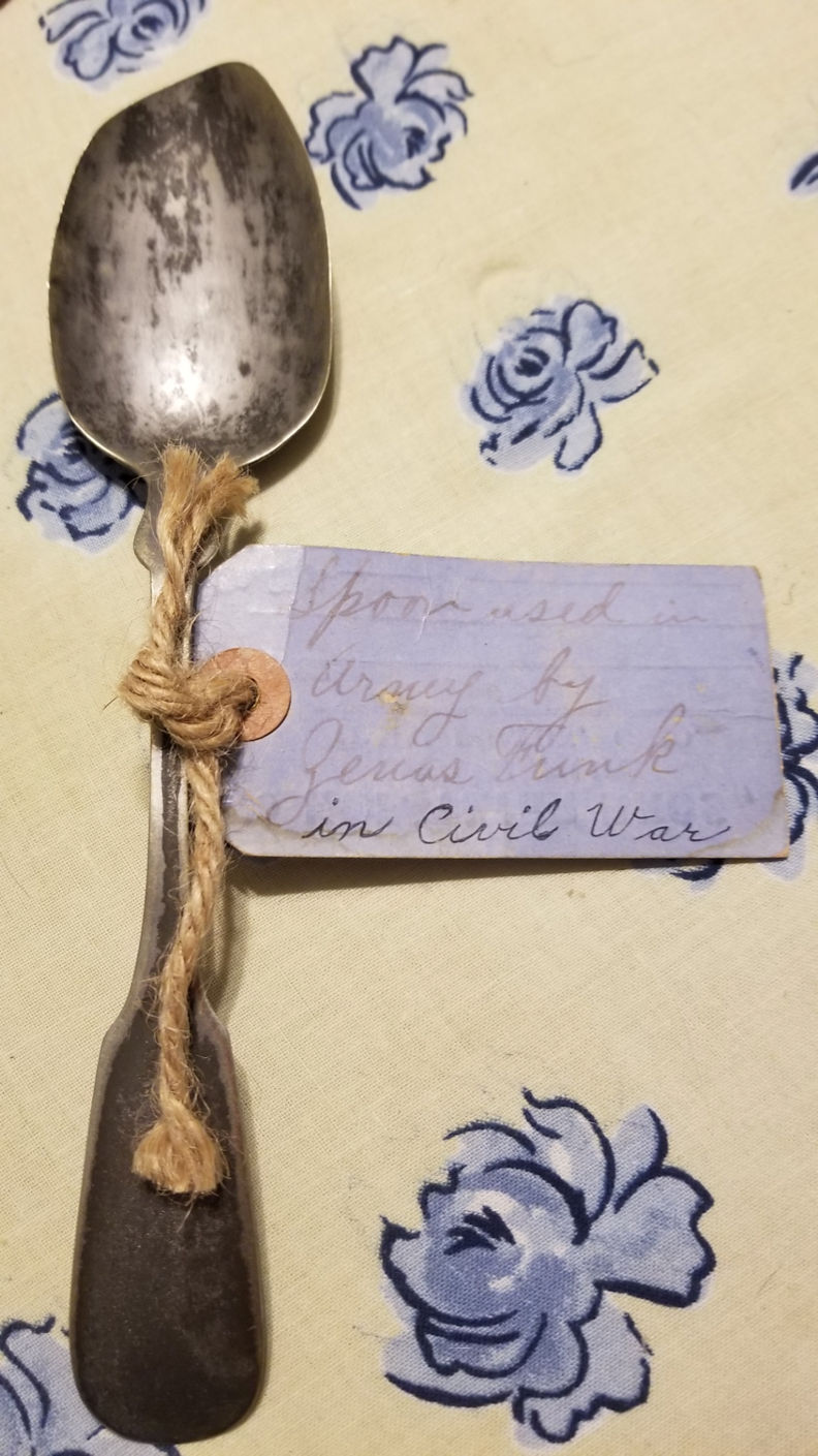 Spoon used by Pvt. Zenas Funk during Civil War