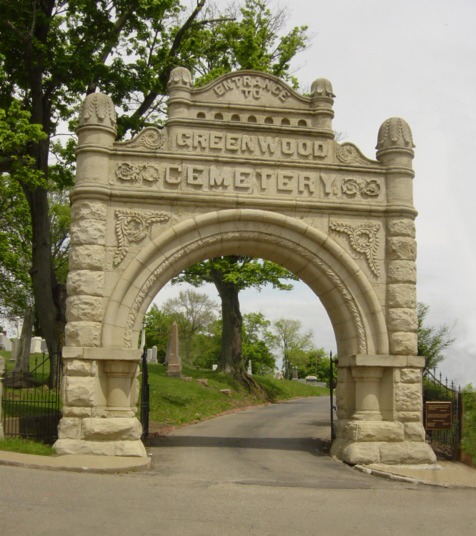 gates to Greenwood Cemetery, Zanesville, Ohio