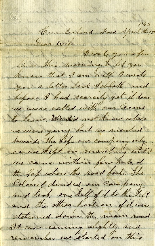 McClelland Letter 12 page 1