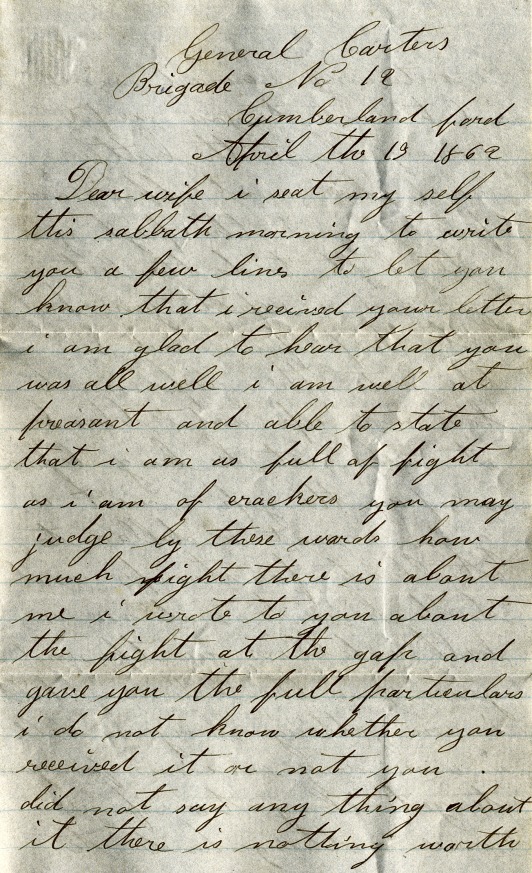 McClelland Letter 13 page 1