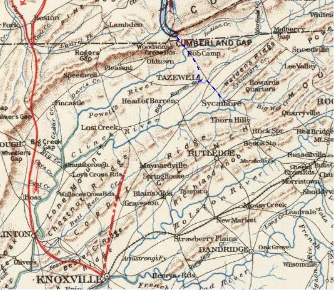 Map of Cumberland Gap