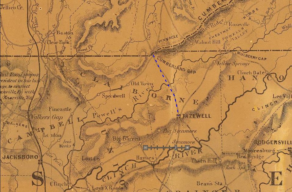 Map of Cumberland Gap