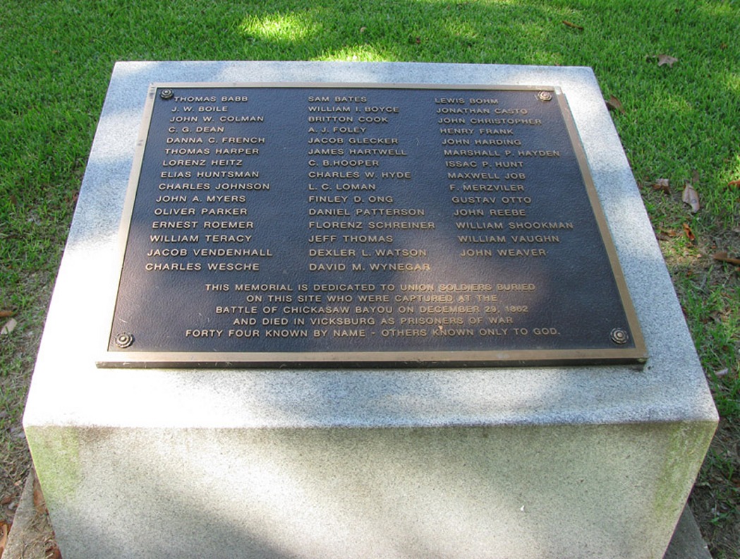 Vicksburg Cemetery Plaque